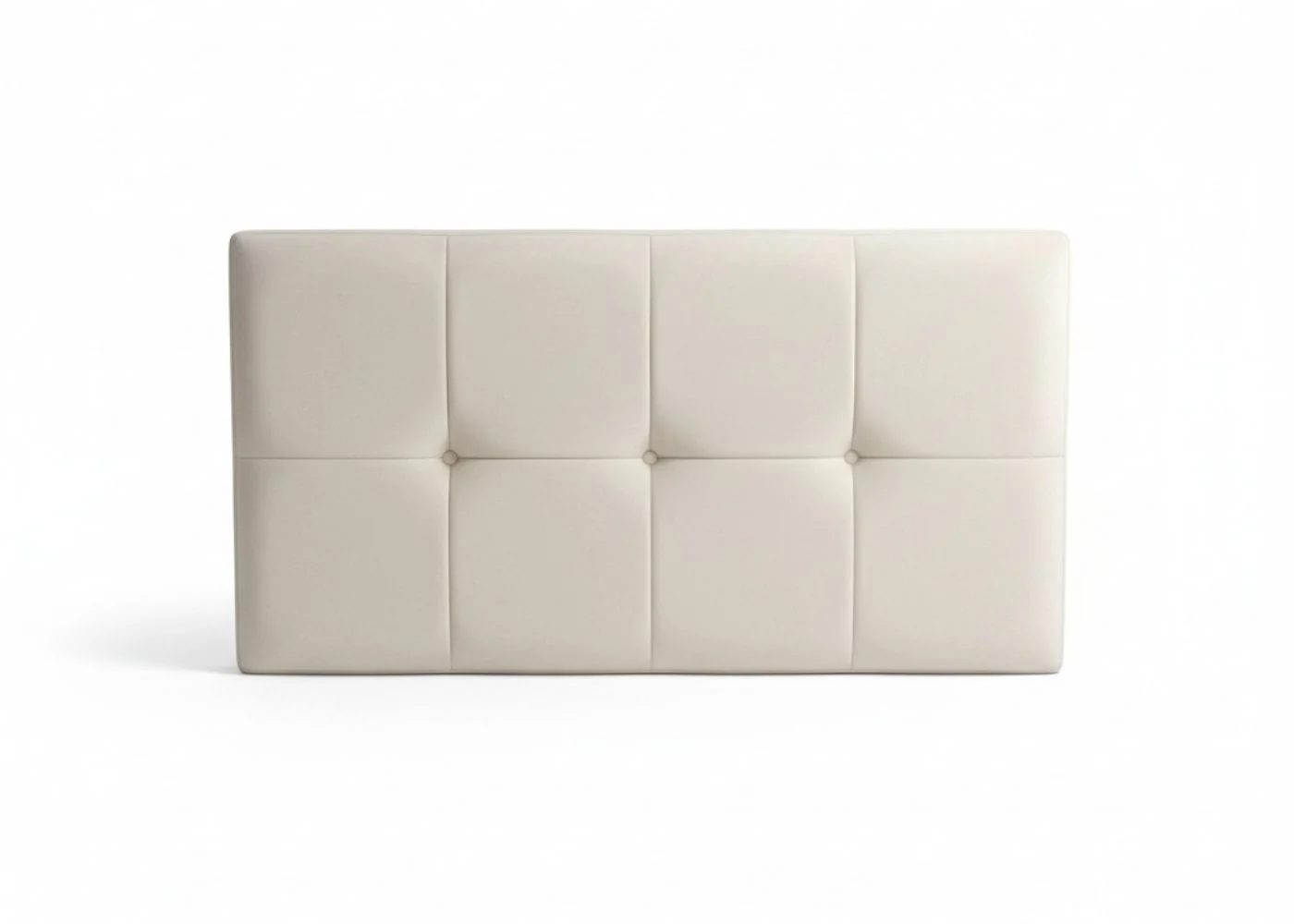 Cube Headboard - Single - Velvet Cream - 8 Cube Design (Clearance)