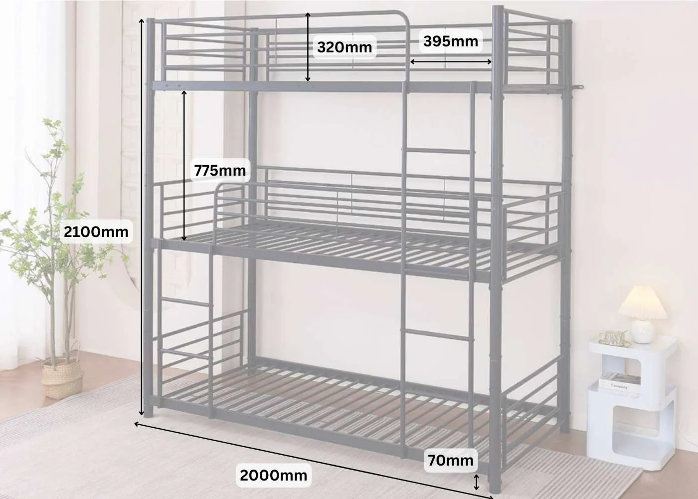 Bircham 3 Tier Bunk - Image 3